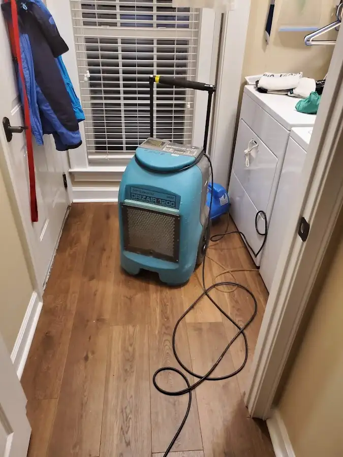 Commercial dehumidifier deployed for Flood Damage Cleanup in New Hempstead